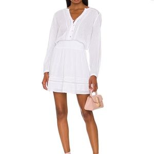 Rails Jasmine White Long-Sleeve Mini Dress